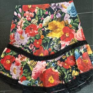 Alice and Olivia Floral Skirt